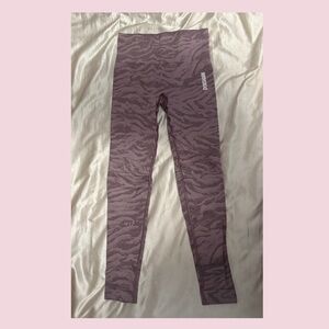 Gymshark Adapt Animal Seamless Leggings - Zebra - Purple